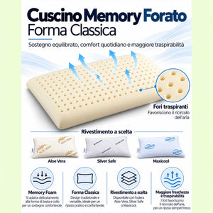 Coppia cuscini saponetta memory forati