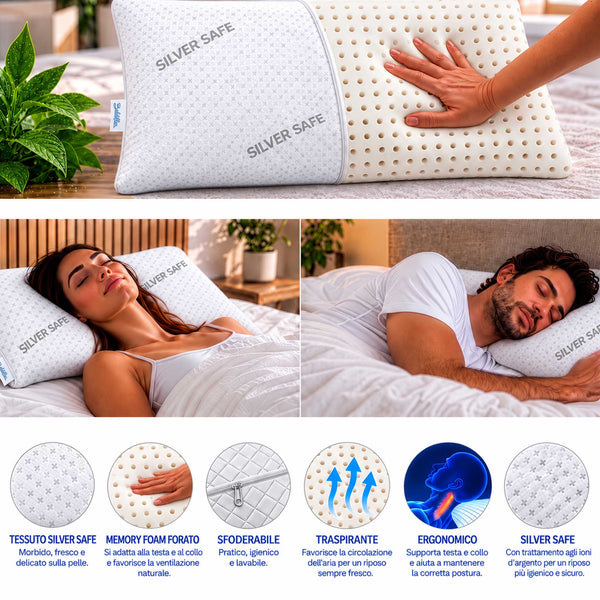 Cuscino saponetta memory forato