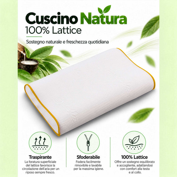 Pair of neck pillows in Natura latex