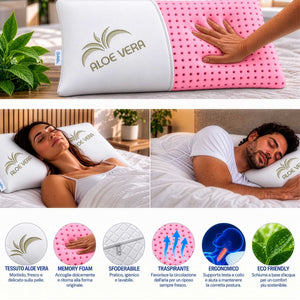 Coppia cuscini memory ecologici Ecoflower