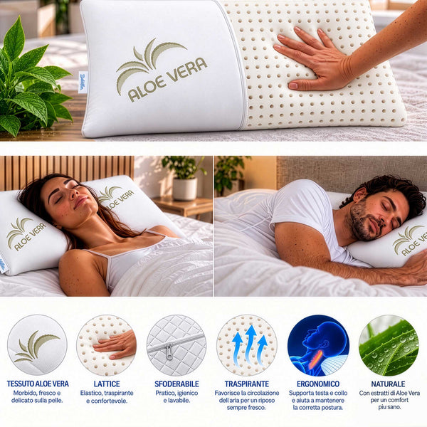 ingografica cuscino lattice saponetta fodera aloe vera
