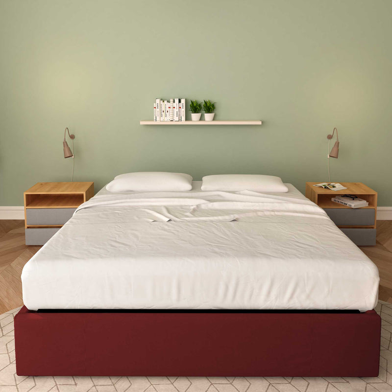 letto king size queen size in ecopelle bordo senza contenitore clara