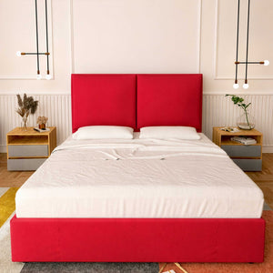 Letto contenitore matrimoniale in tessuto Licia XL
