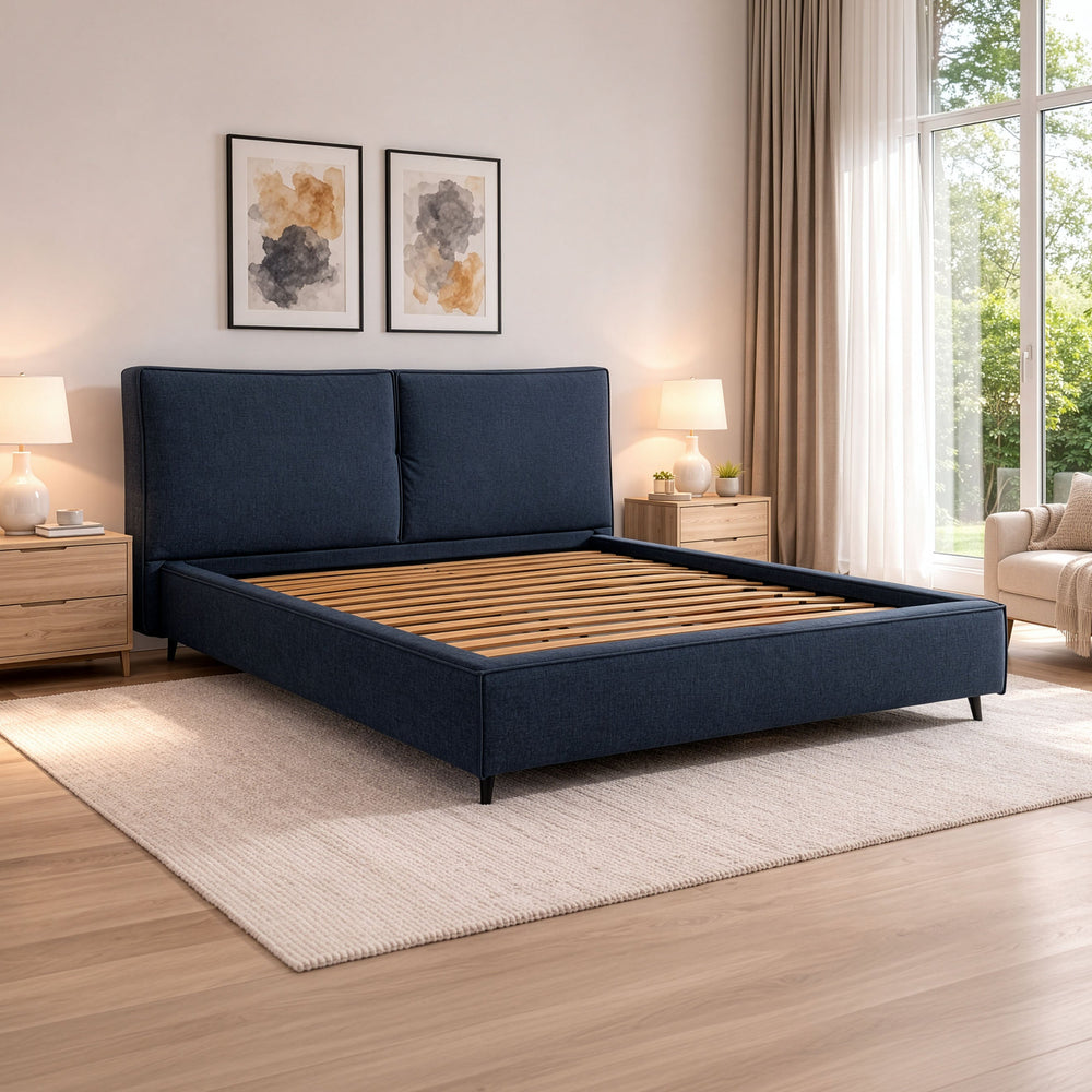 Letto contenitore in tessuto sfoderabile Malika