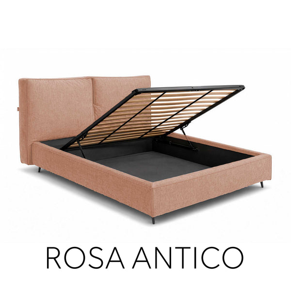Letto contenitore in tessuto sfoderabile Malika