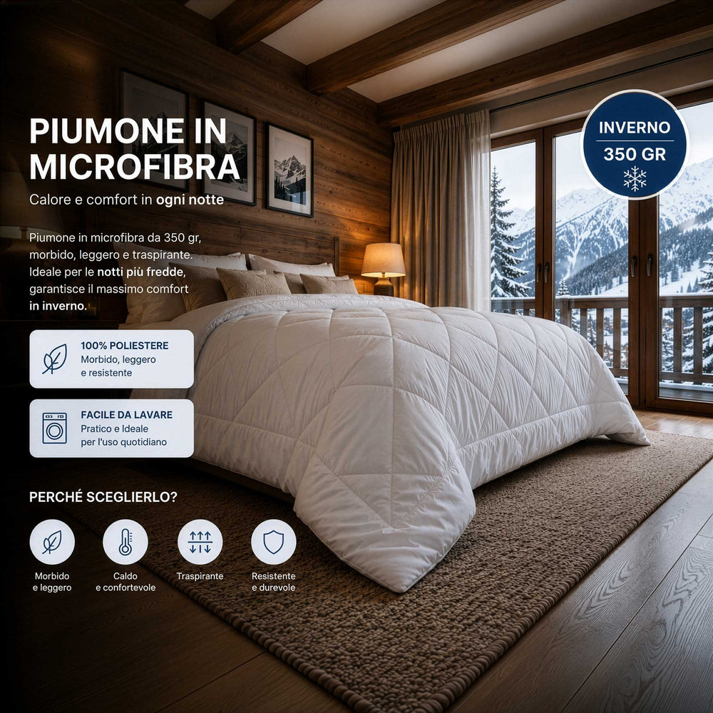 Piumone invernale in Microfibra 350 gr