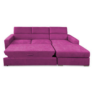 Canapé-lit d'angle avec méridienne Rachel