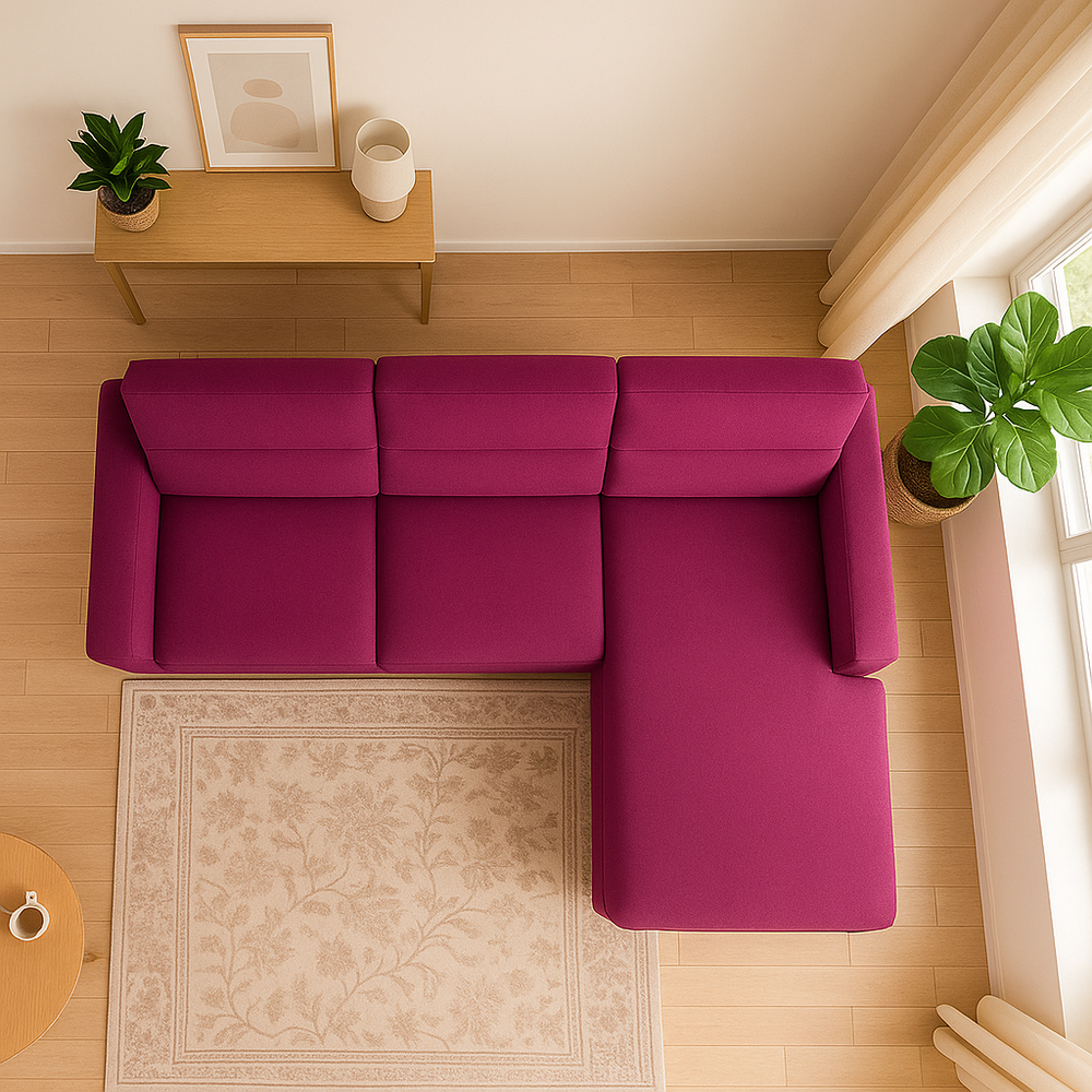 Divano letto angolare con penisola Rachel