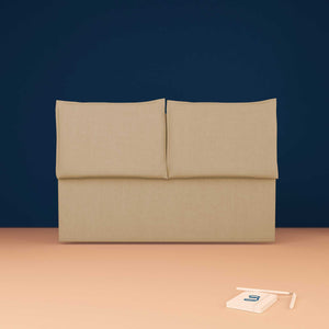 baldiflex testata letto matrimoniale tessuto cammello Licia