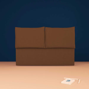 baldiflex testata letto matrimoniale tessuto marrone Licia