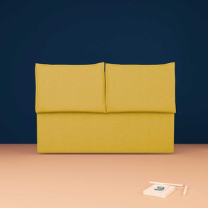 baldiflex testata letto matrimoniale tessuto senape Licia