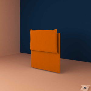 baldiflex testata letto piazza e mezza ecopelle arancione Licia