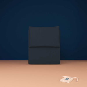 baldiflex testata letto singolo ecopelle blu notte Licia