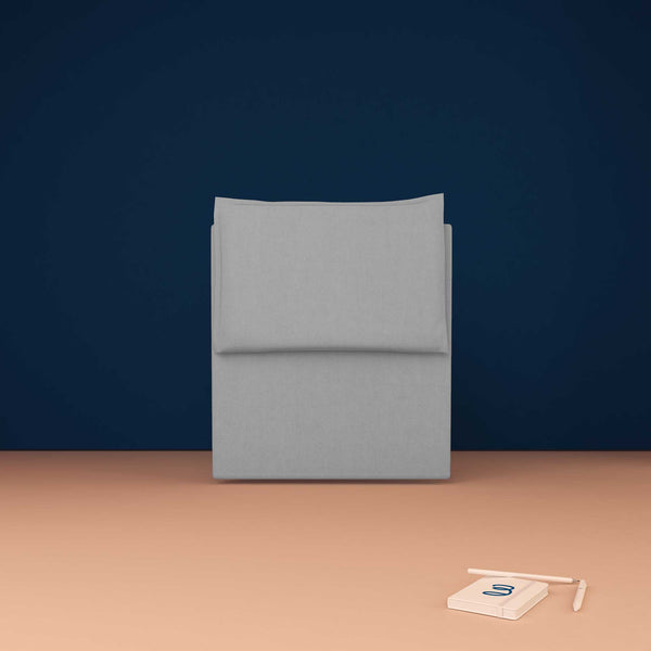 baldiflex testata letto singolo ecopelle grigio chiaro Licia