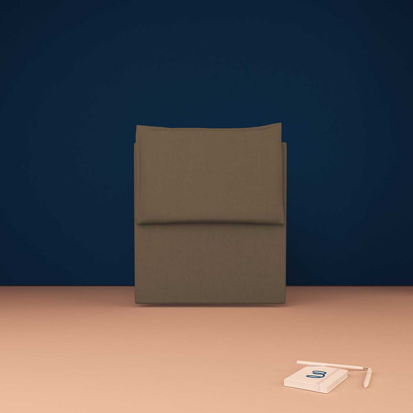 baldiflex testata letto singolo ecopelle grigio talpa Licia