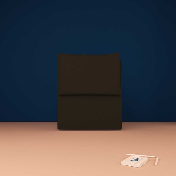 baldiflex testata letto singolo ecopelle marrone scuro Licia