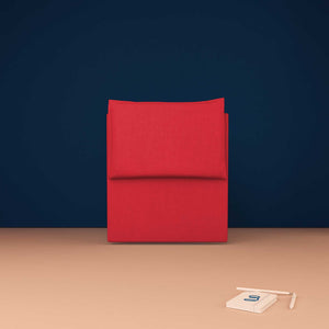 baldiflex testata letto singolo tessuto rosso Licia