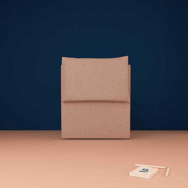 baldiflex testata letto singolo tessuto rosa antico Licia