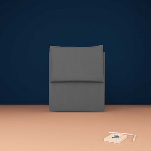 baldiflex testata letto singola tessuto grigio antracite Licia