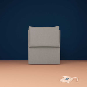 baldiflex testata letto singola tessuto grigio Licia