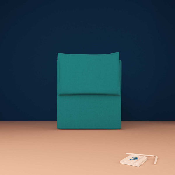 baldiflex testata letto singolo tessuto turchese Licia