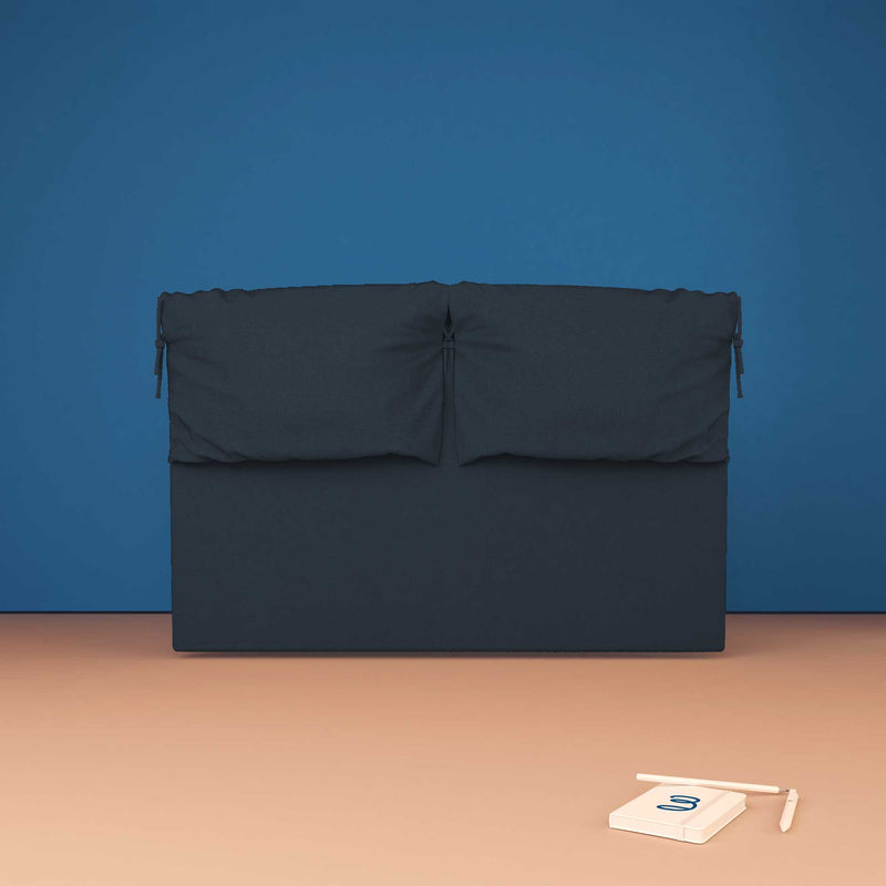 baldiflex testata letto matrimoniale ecopelle blu notte Licia Soft