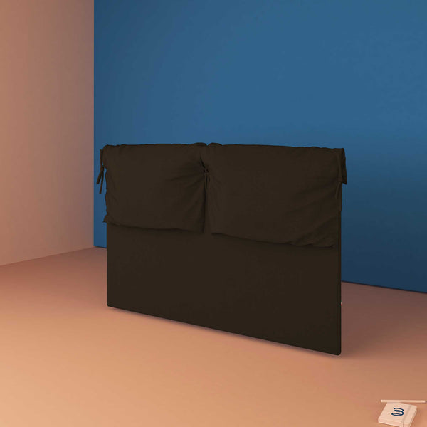 baldiflex testata letto king size ecopelle marrone scuro Licia Soft