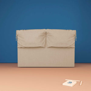 baldiflex testata letto matrimoniale tessuto beige Licia Soft