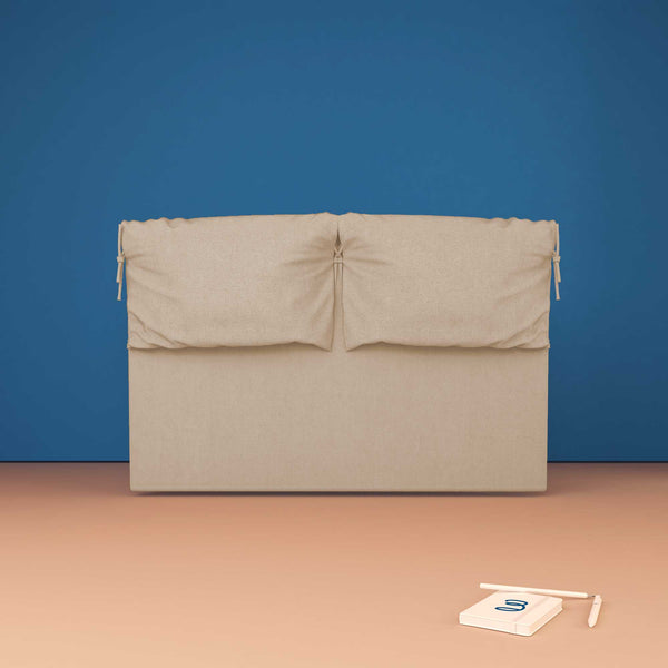 baldiflex testata letto matrimoniale tessuto beige Licia Soft