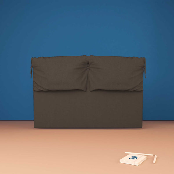 baldiflex testata letto matrimoniale tessuto caffè Licia Soft