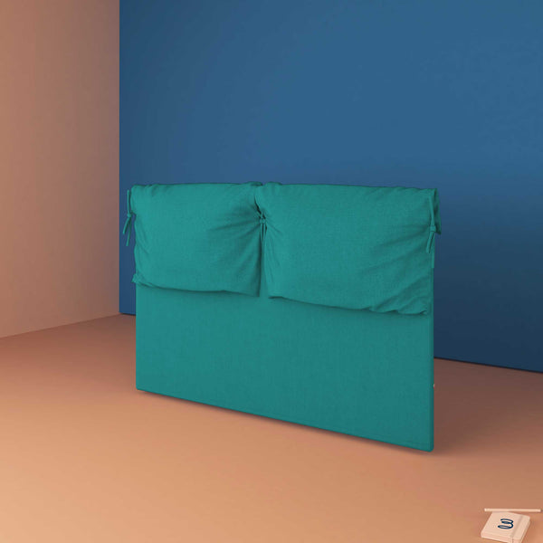 baldiflex testata letto king size tessuto turchese Licia Soft