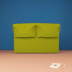 baldiflex testata letto matrimoniale tessuto verde Licia Soft