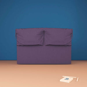 baldiflex testata letto matrimoniale tessuto viola Licia Soft
