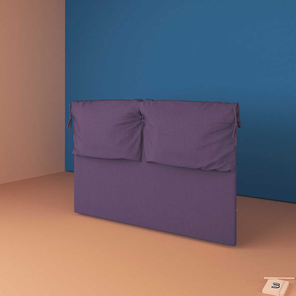 baldiflex testata letto king size tessuto viola Licia Soft