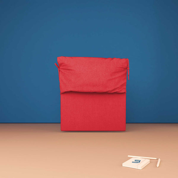 baldiflex testata letto singolo tessuto rosso Licia Soft