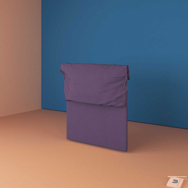 baldiflex testata letto piazza e mezza tessuto viola Licia Soft