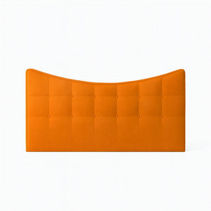 Upholstered fabric double bed headboard Moon