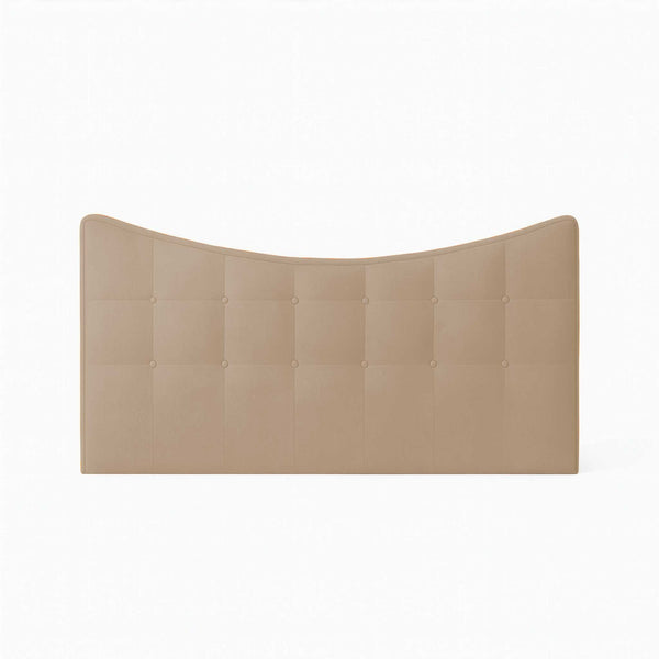 Upholstered fabric double bed headboard Moon