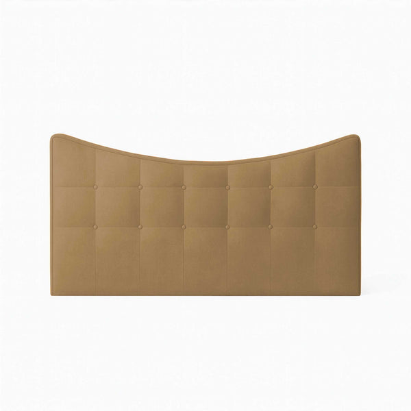 Upholstered fabric double bed headboard Moon