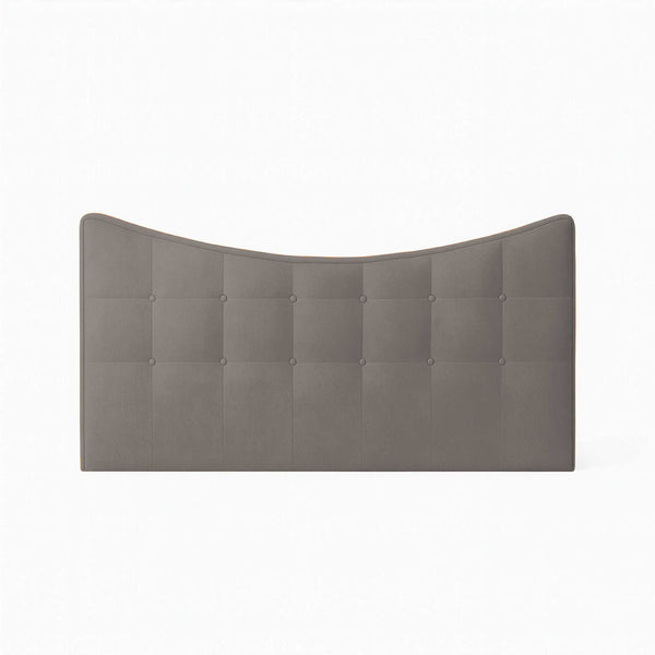 Upholstered fabric double bed headboard Moon