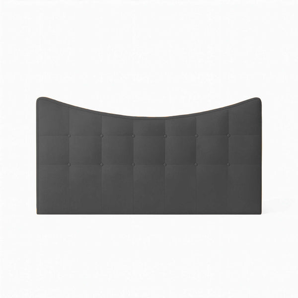 Upholstered fabric double bed headboard Moon