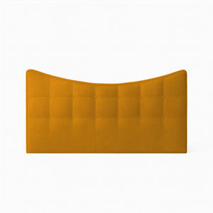 Upholstered fabric double bed headboard Moon