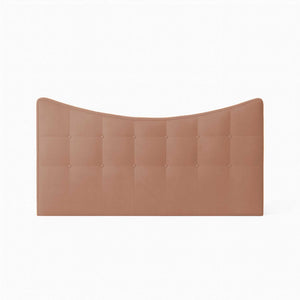 Upholstered fabric double bed headboard Moon