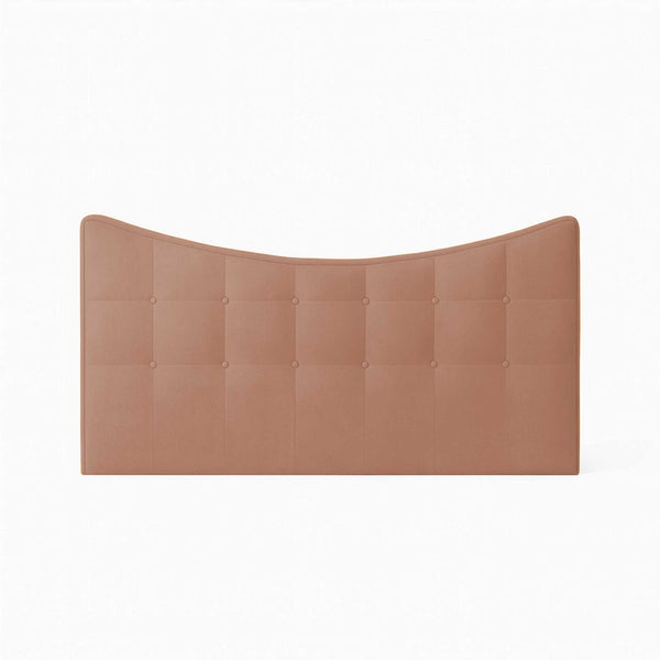 Upholstered fabric double bed headboard Moon