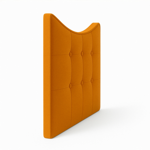 Padded single bed headboard in fabric Moon