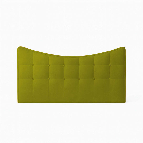 Upholstered fabric double bed headboard Moon