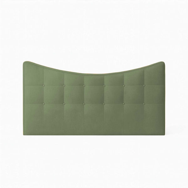 Upholstered fabric double bed headboard Moon