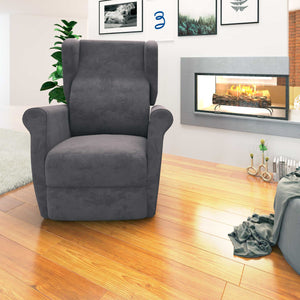 Poltrona relax reclinabile elettrica alzapersona grigio antracite Flora Baldiflex frontale