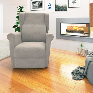 Poltrona relax reclinabile elettrica alzapersona grigio chiaro Flora Baldiflex frontale
