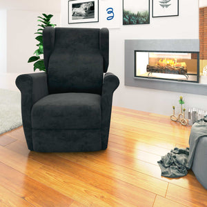 Poltrona relax reclinabile elettrica alzapersona grigio grafite Flora Baldiflex frontale